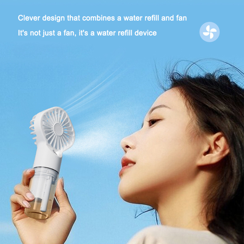 Portable Handheld Misting Fan Rechargeable Personal Cooling Fan