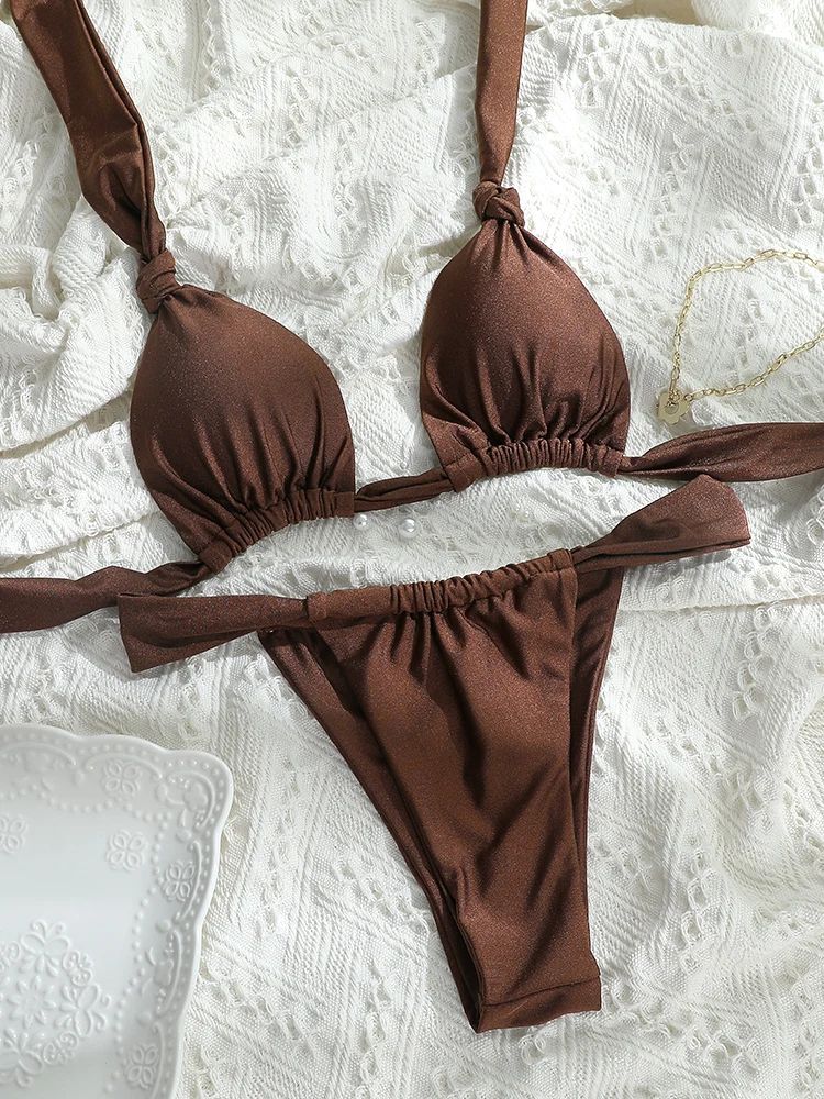Womens High Cut String Bikini Set