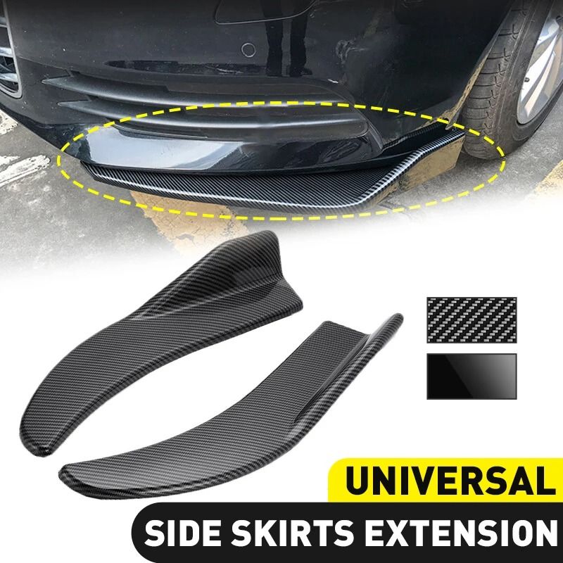 Universal Car Bumper Spoiler Lip Anti Collision Side Skirt Pair
