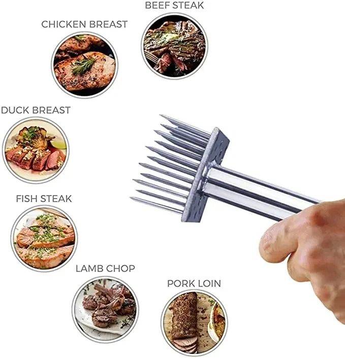 Stainless Steel Meat Tenderizer Needle With Wooden Handle