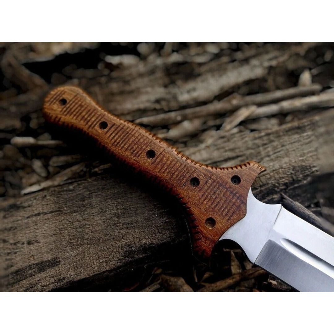 Full Tang Handmade Sword D2 Tool Steel Hunting Fixed Blade Sword Viking Outdoor