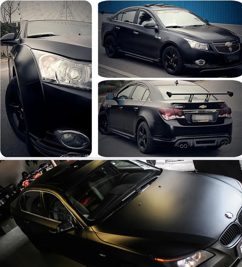 Black Matte Carbon Fiber Vinyl Film Wrap