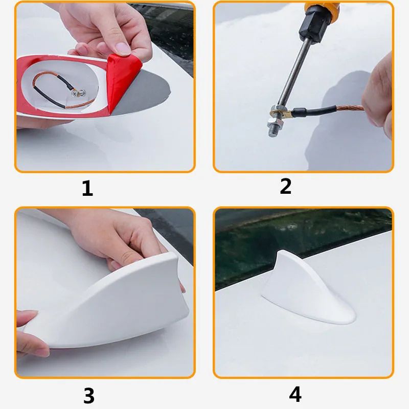 Sleek Shark Fin Antenna Cover – Universal Car Roof Radio Signal Aerial Upgrade