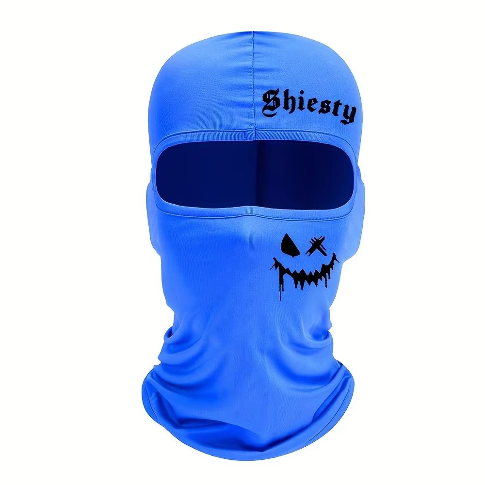 Smiling Face Print Unisex Balaclava Neck Cover Mask