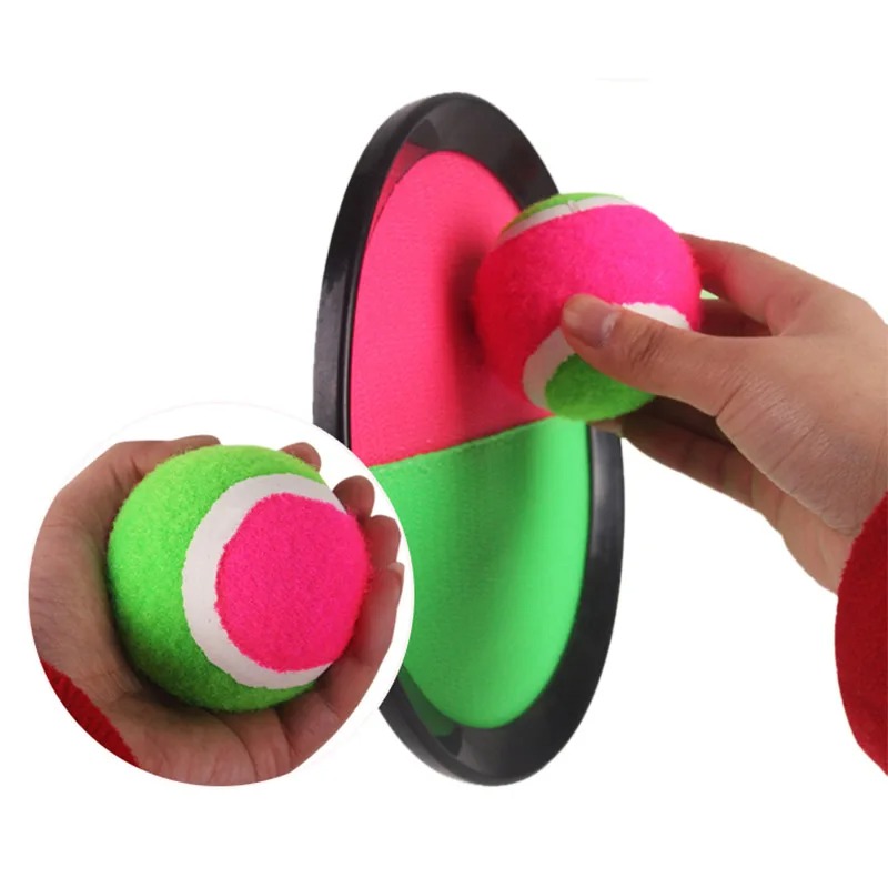 Kids Sucker Sticky Ball Toy Outdoor Sports Catch Ball Game Set for Throw & Catch Fun Parent Child Interactive Outdoo