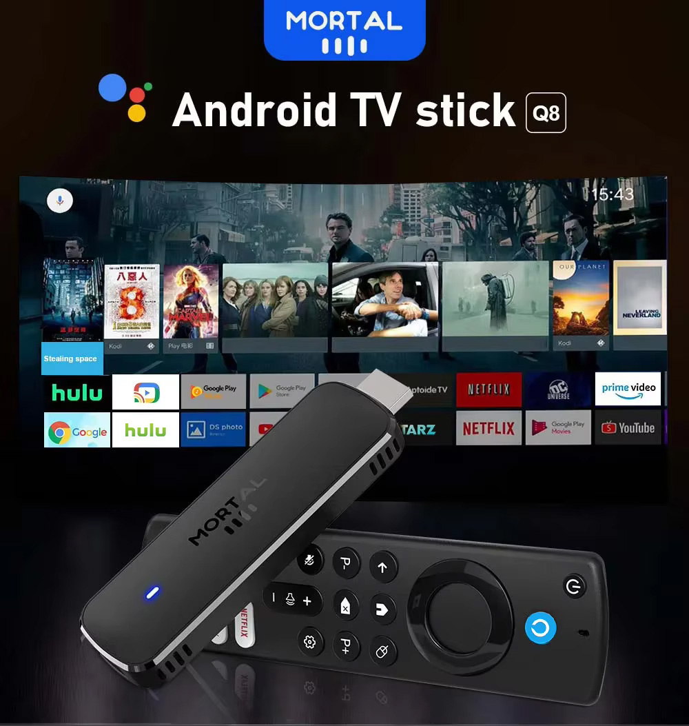 Android 14 TV Stick 4K Streaming Device with WiFi 6 and Google Voice Remote
