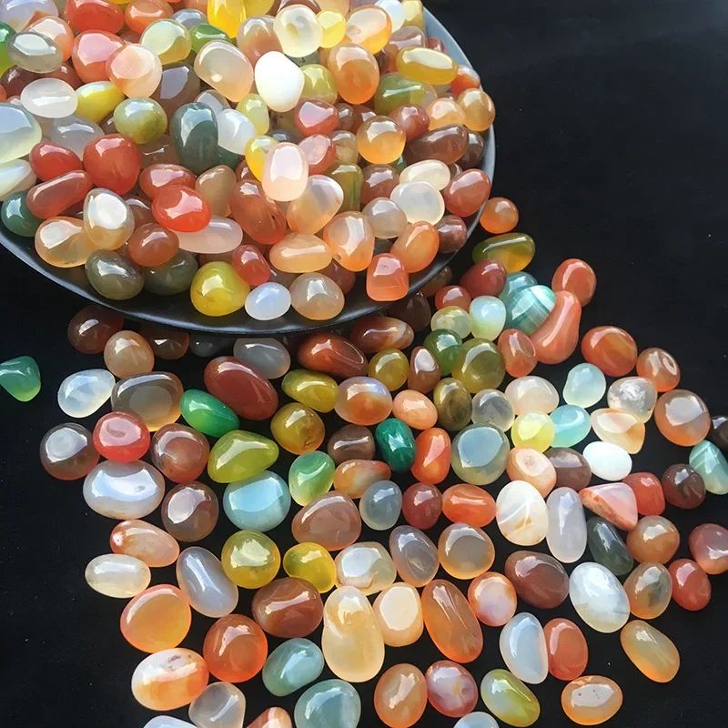 Colorful Agate Pebbles Decorative Stones for Aquarium Vase and Plant Decor