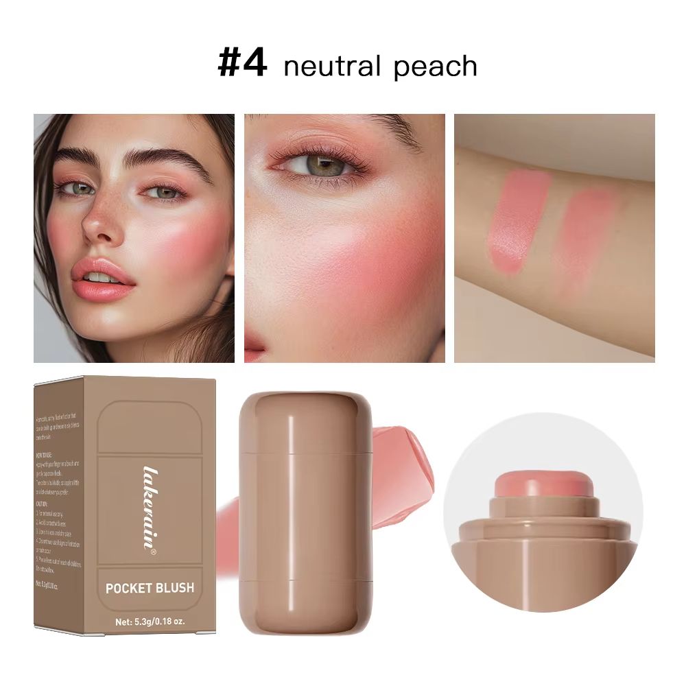 GlowTint 3 in 1 Blush Stick – Moisturizing Lip and Cheek Tint with Glossy Finish