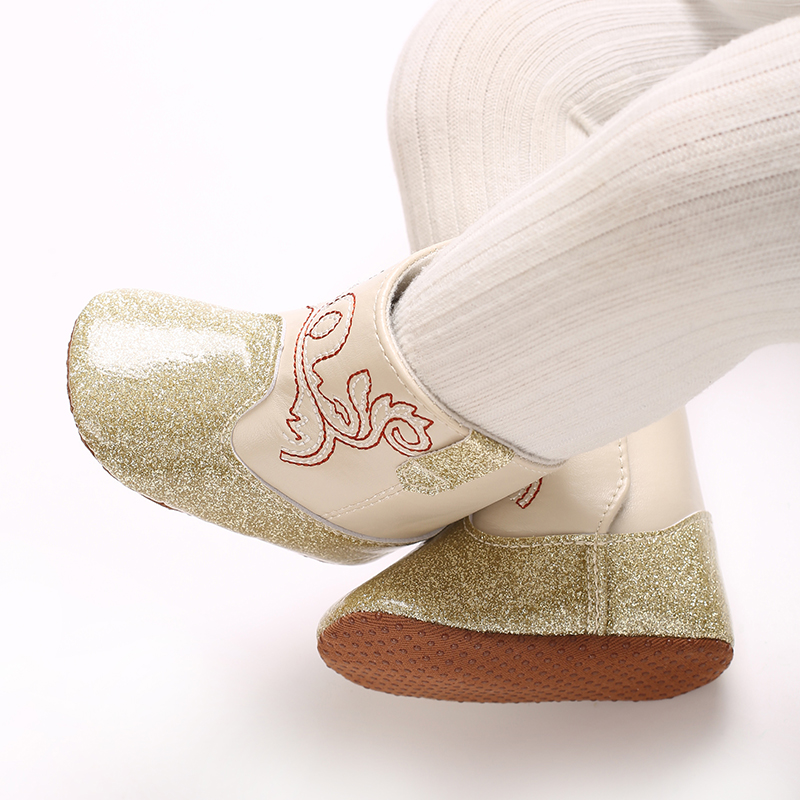 Baby Fashion Booties Spring Autumn Sequined Shoes Soft-Sole First Walkers Stylish Toddler Footwear Gift Idea