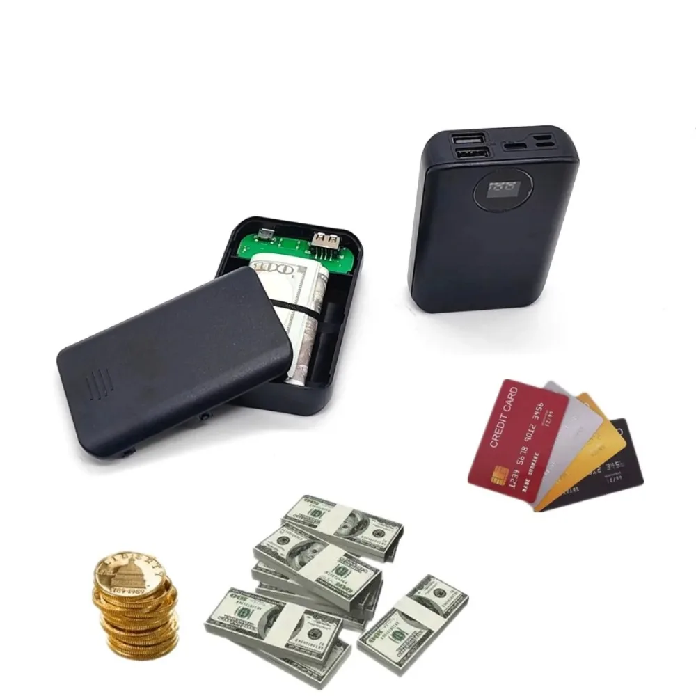 Portable Hidden Safe Box Disguised Power Bank Secret Stash Container