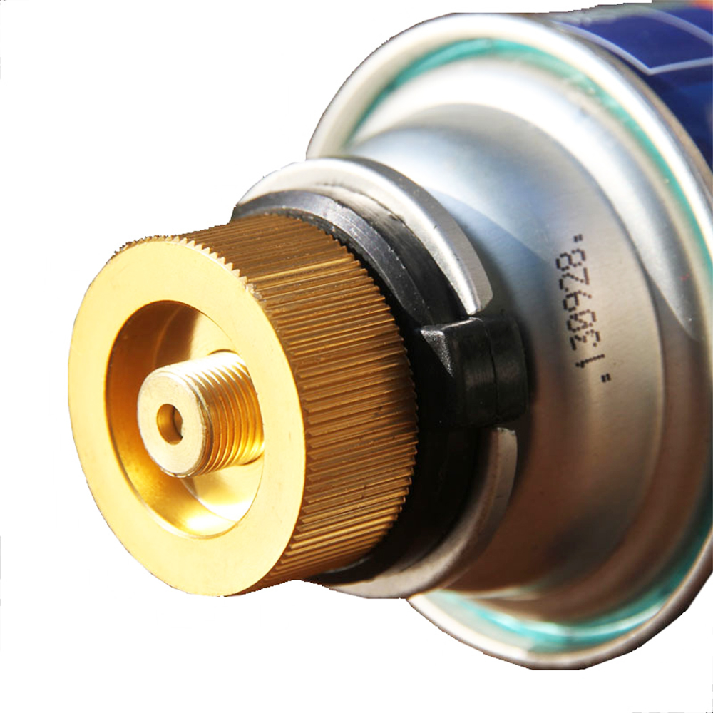 Gas Saver Plus Gas Burner Adapter Refill Flat Tank Conversion Adapter for Camping with Aluminum Alloy Valve