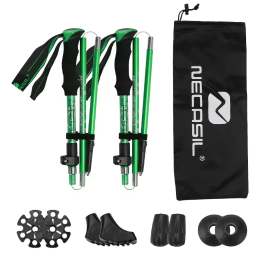 Ultralight Foldable Trekking Poles Set (2PCS) Telescopic Nordic Walking Sticks for Hiking Outdoor Adventures