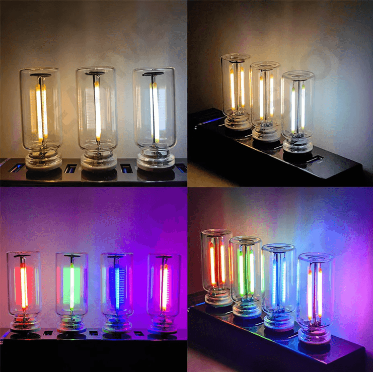 USB Touch Control LED Night Light Vintage Edison Style for Bedroom and Desk Decor