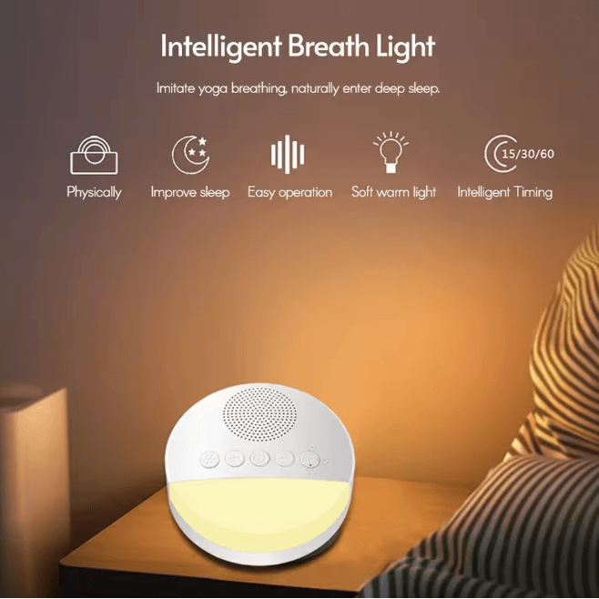 CalmNest Baby White Noise Sleep Machine with Night Light