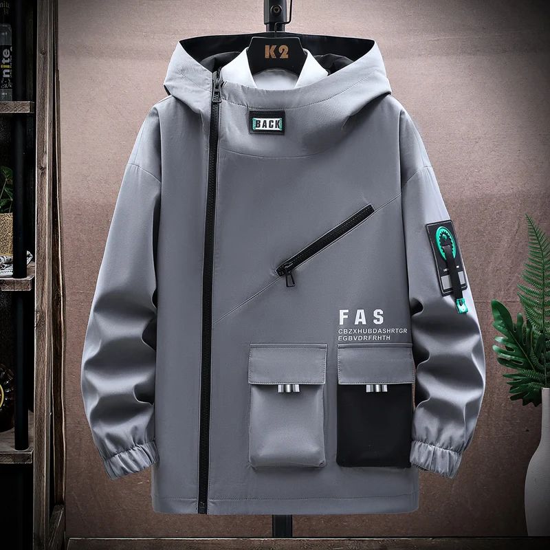 AeroFlex Men's Hooded Pilot Jacket – Zip-Up Baseball Style Streetwear Coat