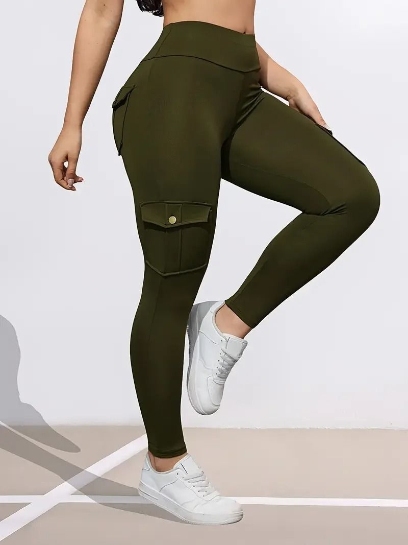 Womens Butt Lifting Leggings with Side Pocket and Washed Print Design