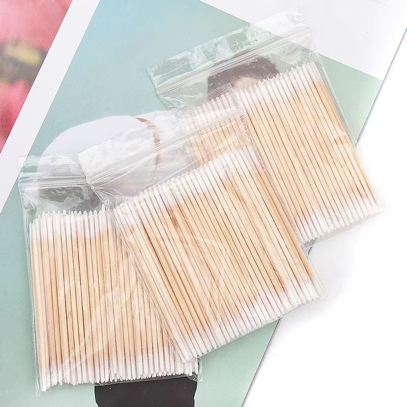 100/300pcs Double-Head Cotton Swabs – Makeup, Medical & Personal Care Tool