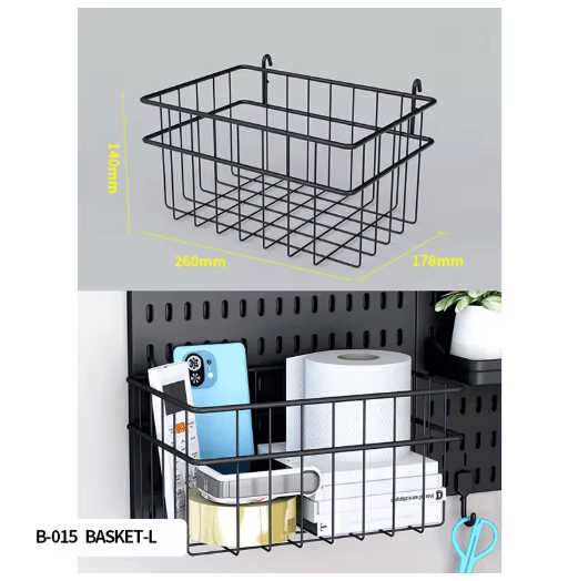 Pegboard Desktop Storage Kit Vertical and Clip Type Display Panels for Home Office