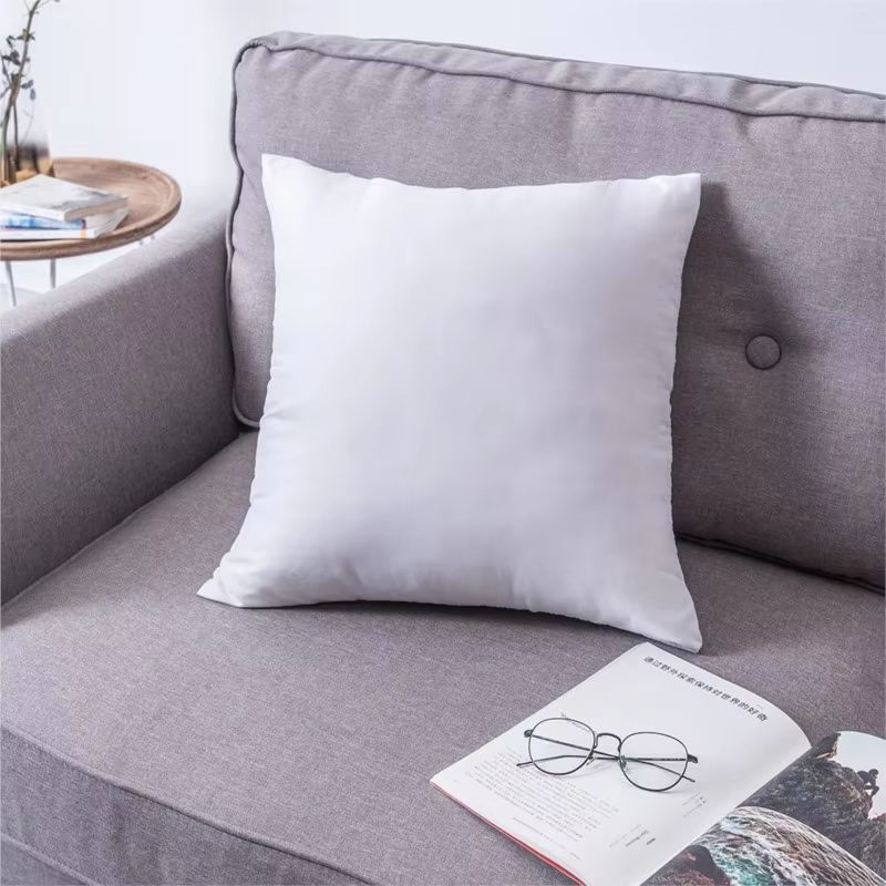 Premium Bounce-Back Pillow Insert – White Square Cushion Core for Sofa, Car Seat & Home Decor (Sizes: 30x30 / 40x40 / 45