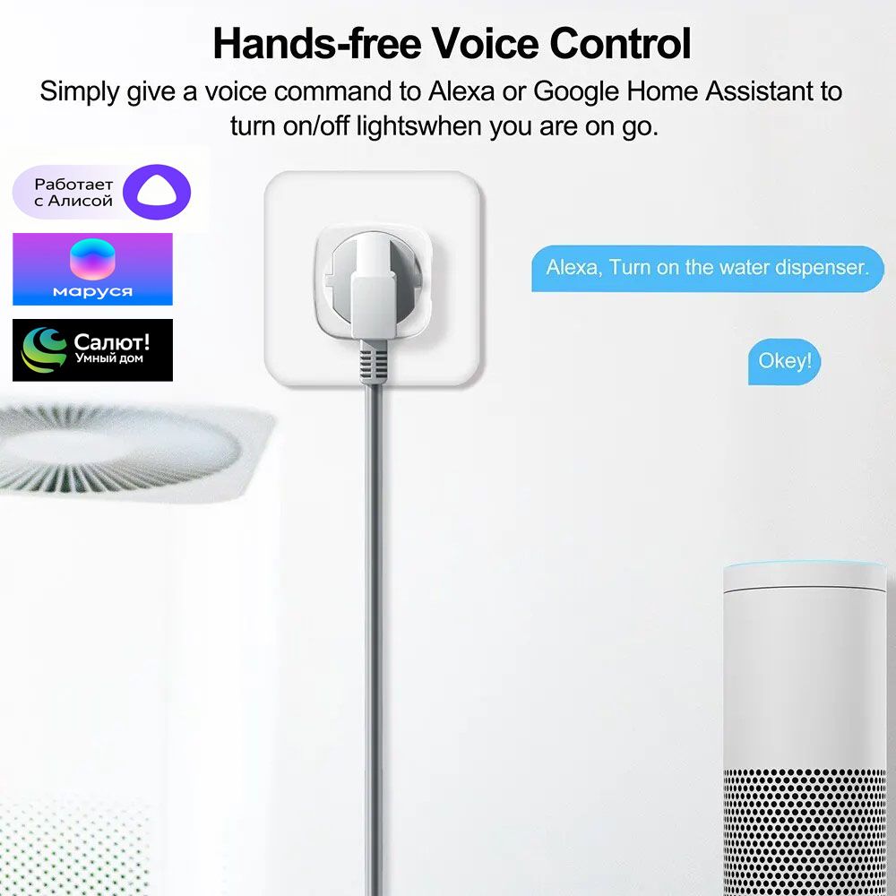 Smart Plug WiFi Socket Energy Monitoring, Voice Control, and Remote Access for Smart Homes