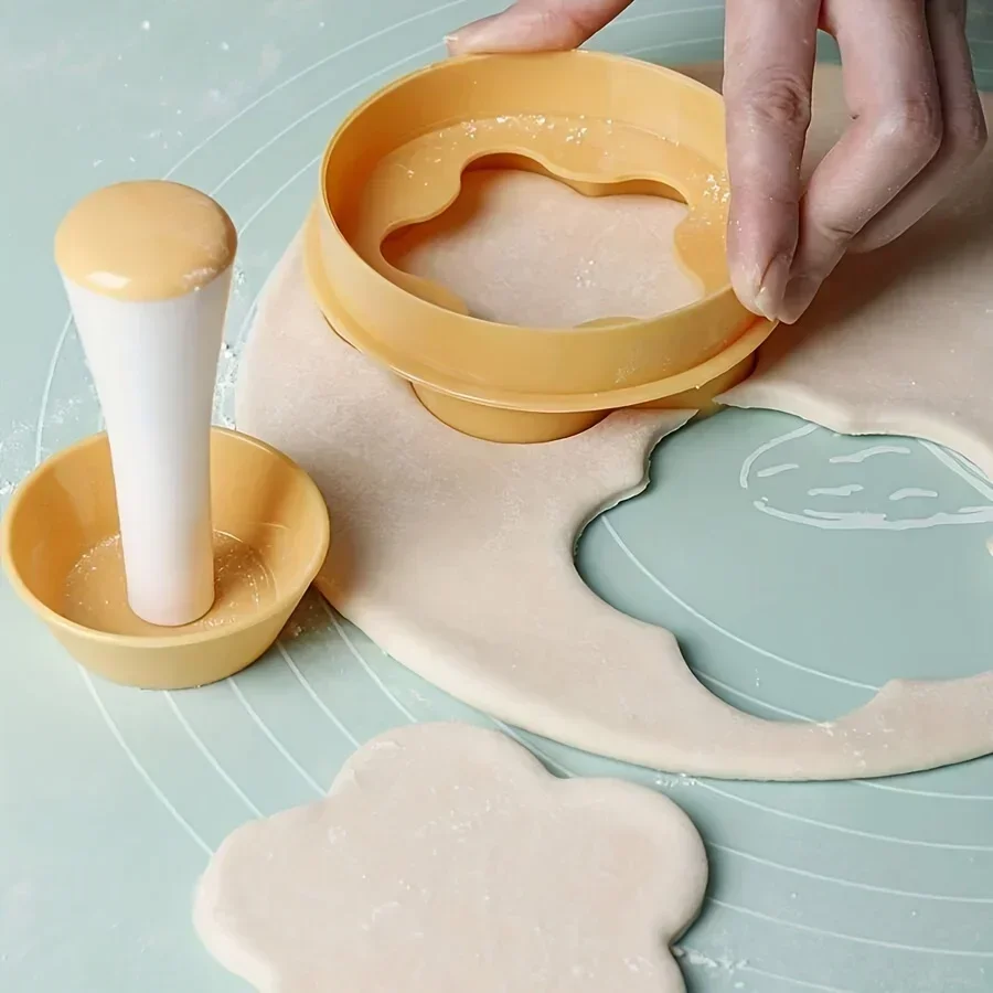 Pastry Dough Tamper Set, Flower Shaped Cutter, Cake Mold, Creative Cake Cup Presser, Biscuit Mold, Pie Tamper Kitchen