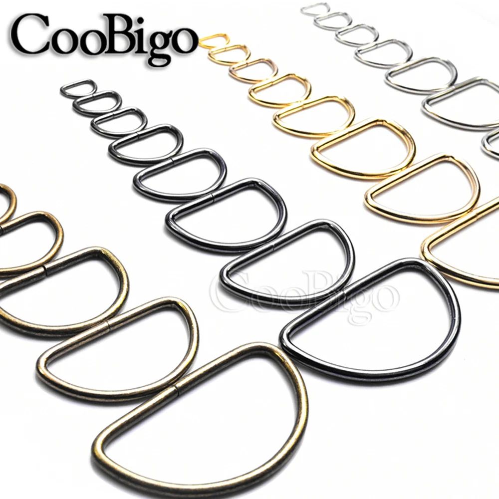 Heavy-Duty Metal D-Ring Buckles for Belts, Bags & DIY Crafting