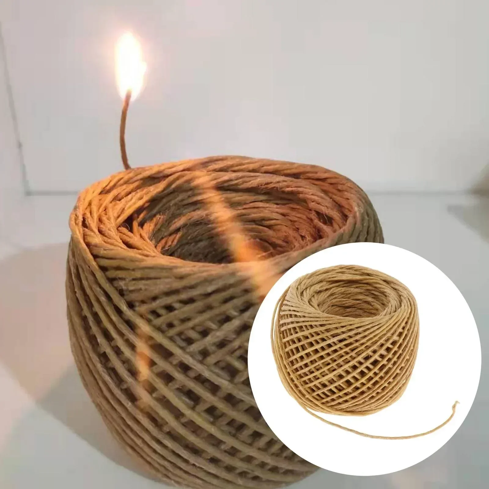 Natural Beeswax Wick, Organic Hemp Spool, DIY Candles, Votives, Tea Lights