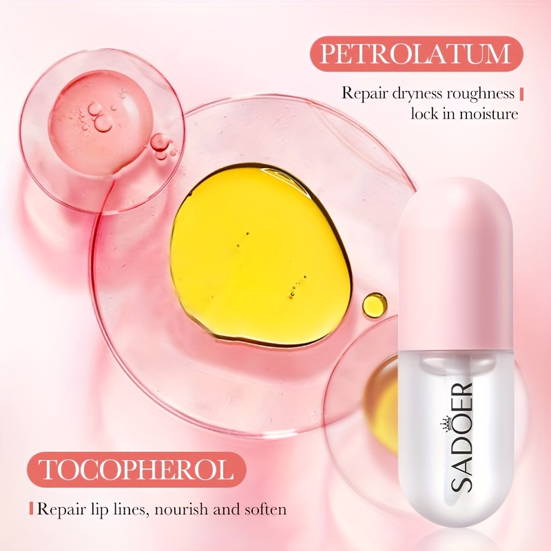 Lip Care Lip Oil, 4 ML Plumping Moisturizing Lip Oil, Hydrate and Shine, Moisturizing and Plumping Lip Care Lip Oil