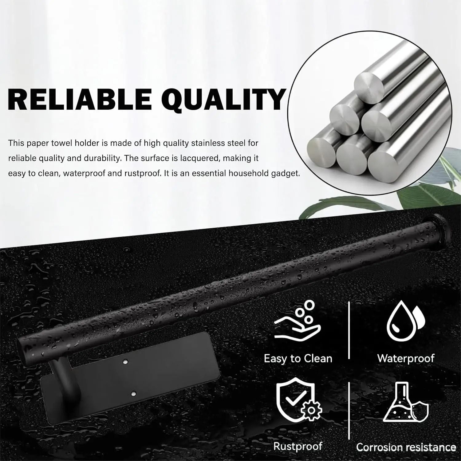 Adhesive Multi-Purpose Tissue & Paper Towel Holder