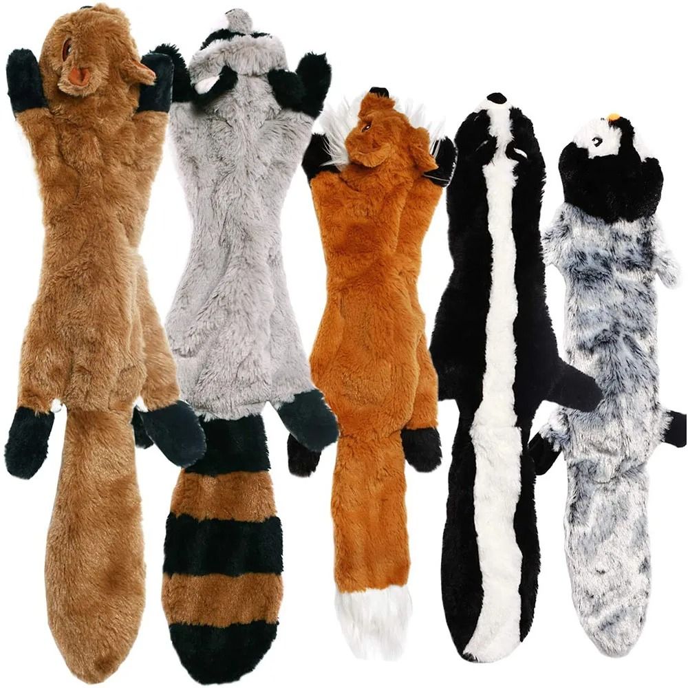 Mess-Free Stuffingless Plush Squeaky Dog Toy