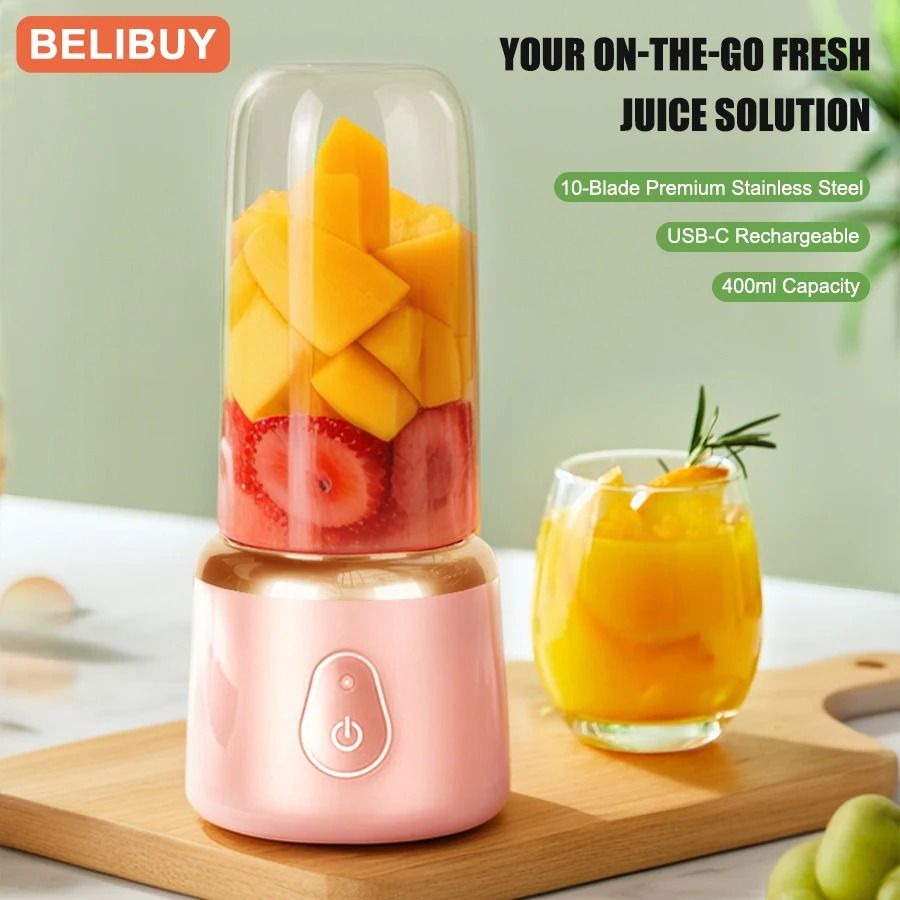 Portable USB Juicer Blender Cup for Fresh Smoothies and Citrus Drinks
