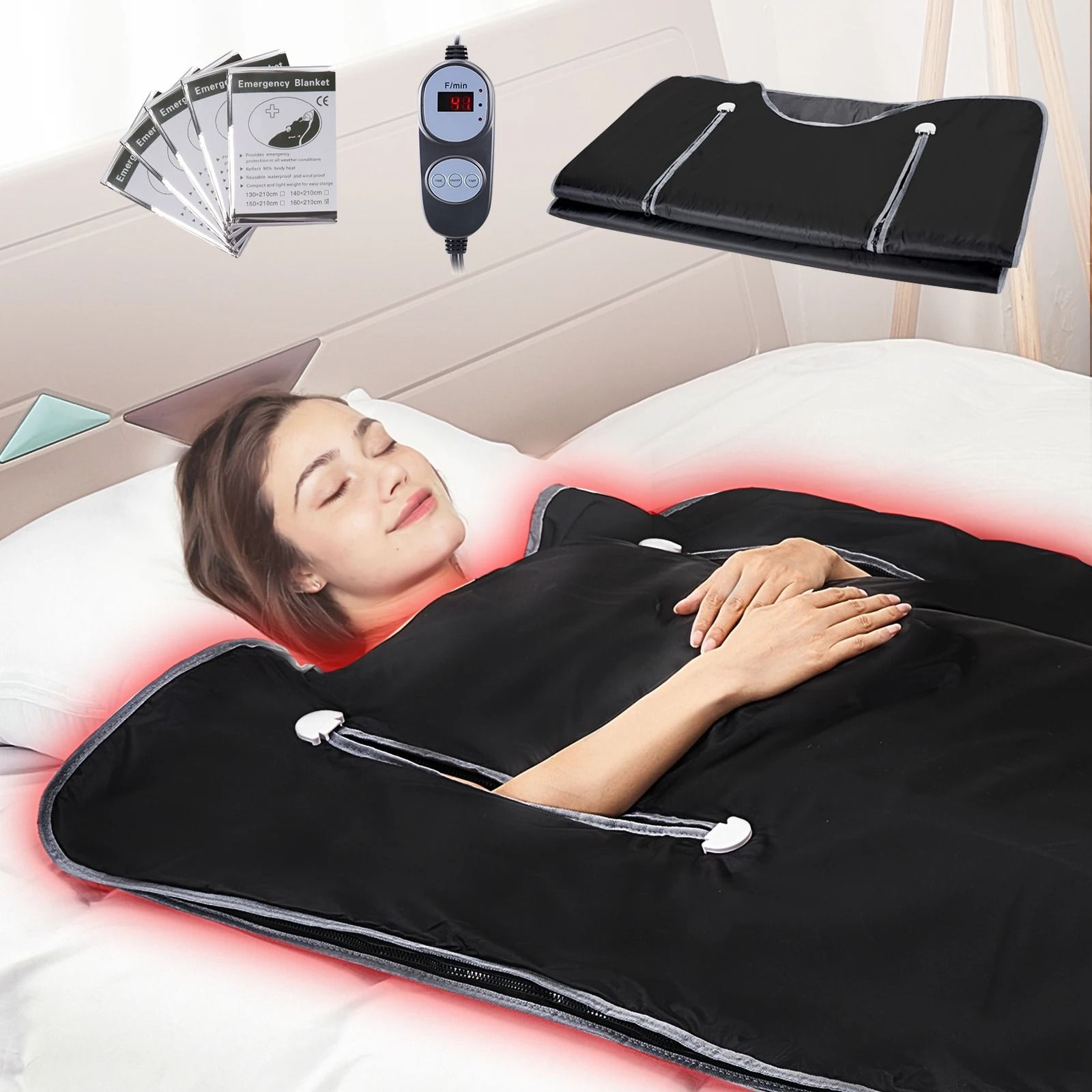 Portable Far Infrared Sauna Blanket for Home Detox