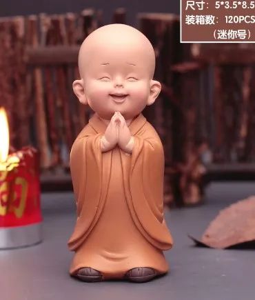 Cute Mini Monk Buddha Resin Figurine