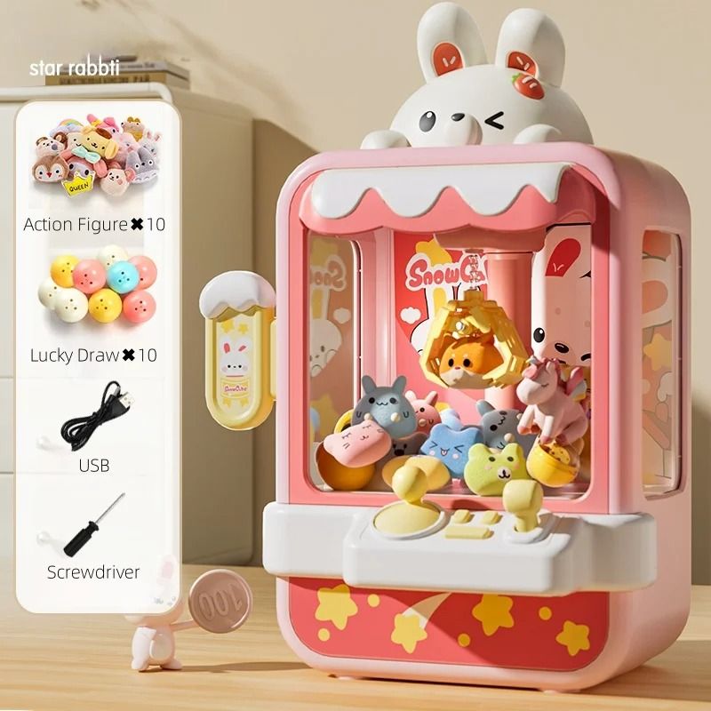 Dinosaur Claw Machine Toy with Music and Adjustable Arm