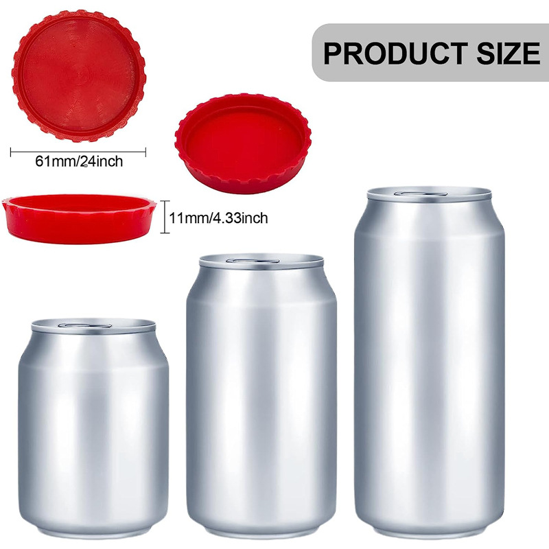 Reusable Leak-proof Silicone Cola Can Cap for Canned Beverages, Beer, and Soda – Dust-Proof, Food-Grade Seal