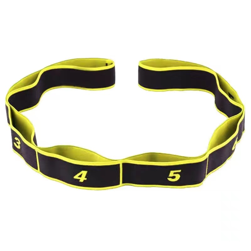 Multi Segment Belt Yoga Fitness Products, Yoga Stretch Resistance Bands Adult High Elasticity, Yoga Assisted Stretching