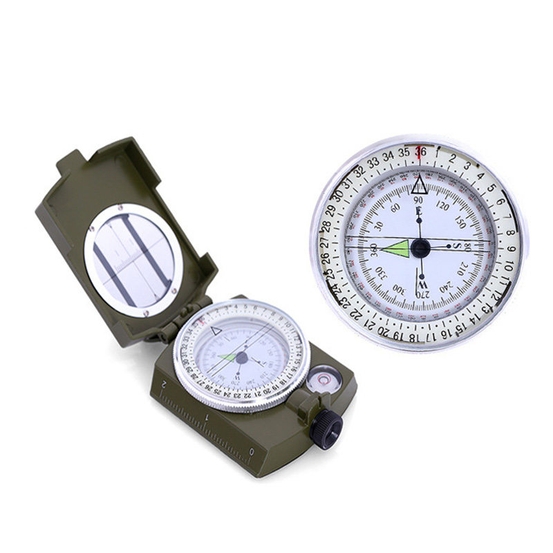 High Precision Military Lensatic Compass Waterproof Hiking Survival Navigation Tool