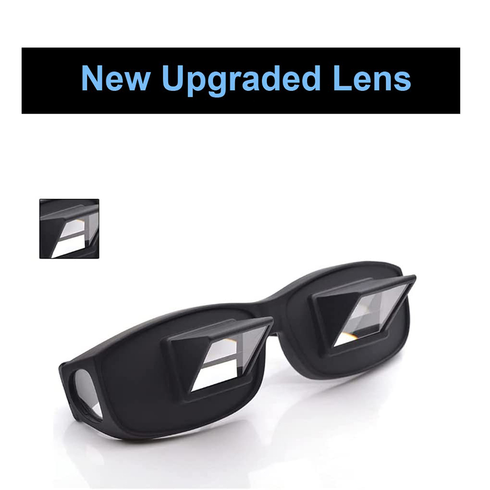 Prism Spectacles for Reading & TV Viewing Comfortable Horizontal Viewing Glasses for Bed Rest