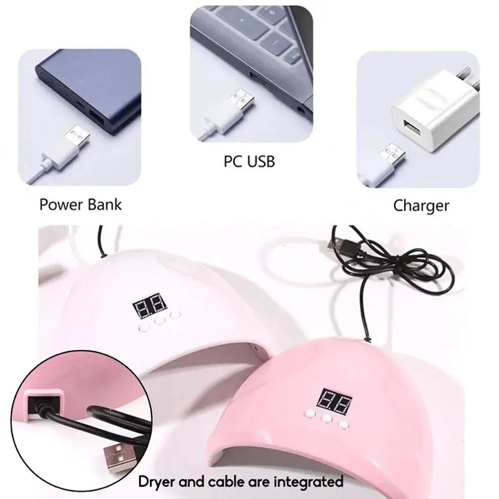 USB Nail Phototherapy Machine with 12 UV LEDs 36W Infrared Sensor