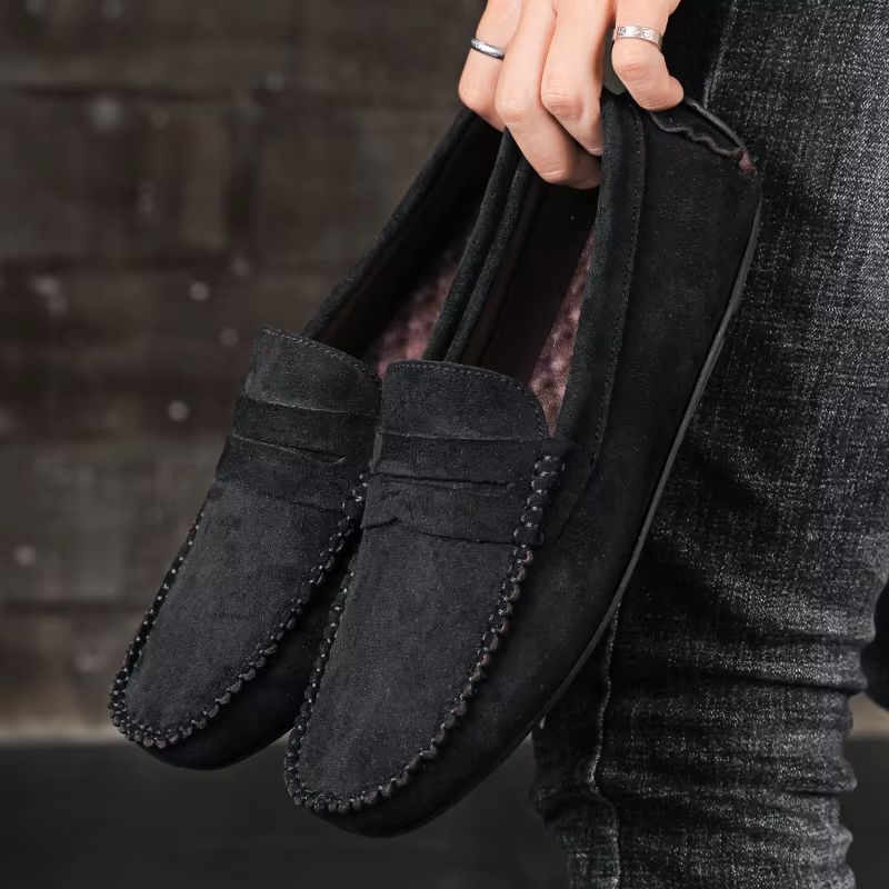 Men's Suede Casual Slip On Loafers Breathable Driving and Boat Shoes