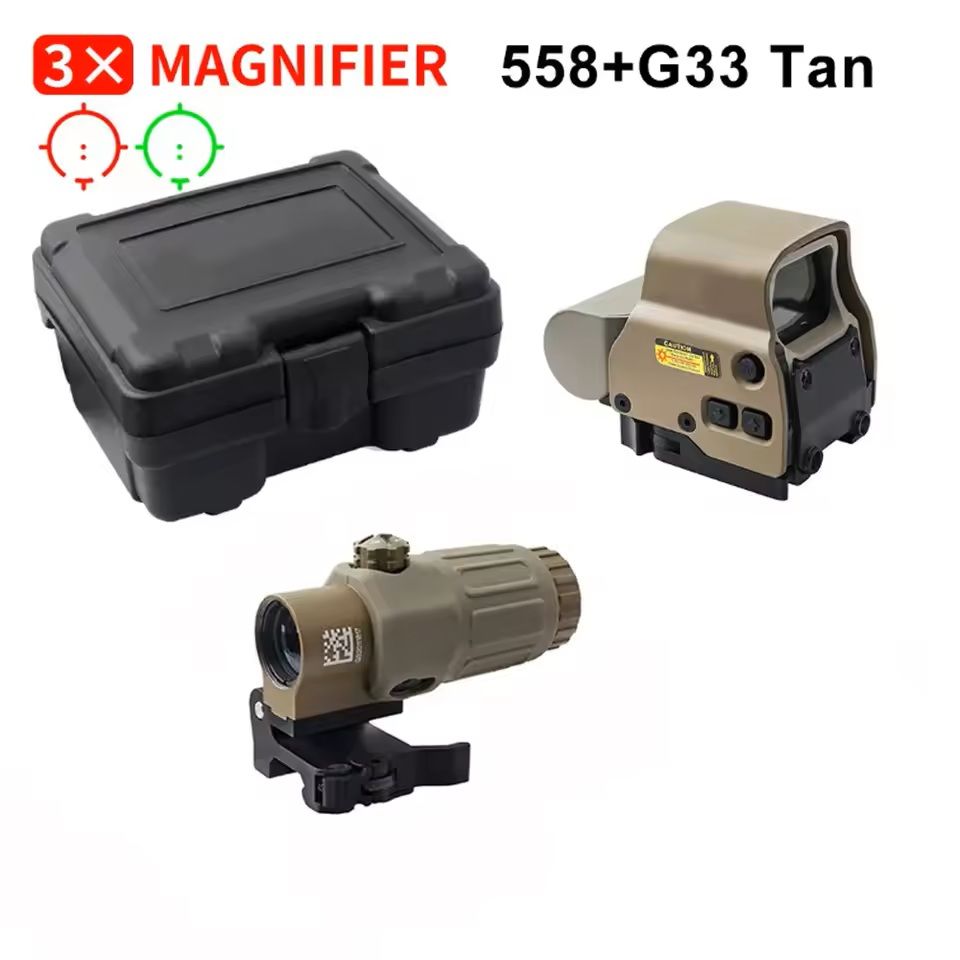 Tactical Red Dot Sight Set with 558 Holographic and G-Series Magnifier