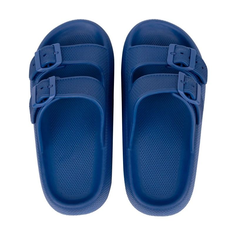 Couple Anti Slip Slides with Double Buckle Home Slippers