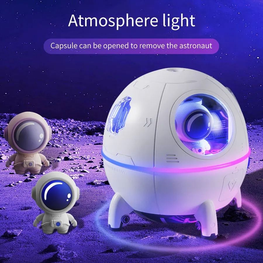 220ML (7.4oz) Space Capsule Air Humidifier Colorful Night Light