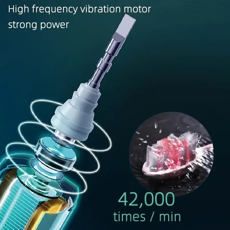 CleanSmile Electric Toothbrush Rotary Rechargeable with 10 Brush Heads