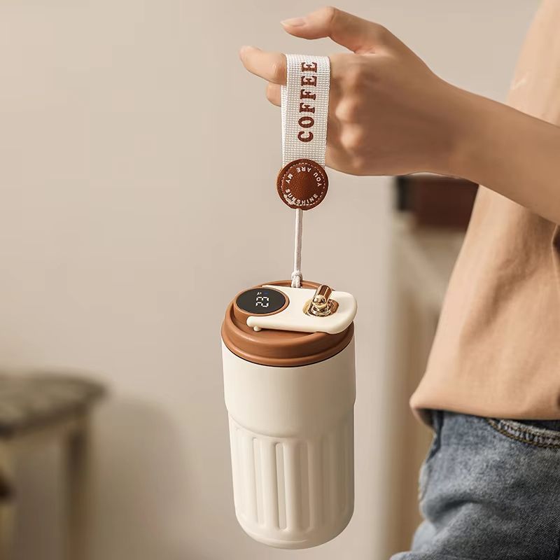 15.22fl oz Smart Display Thermos Bottle – Stainless Steel Vacuum Thermal Mug