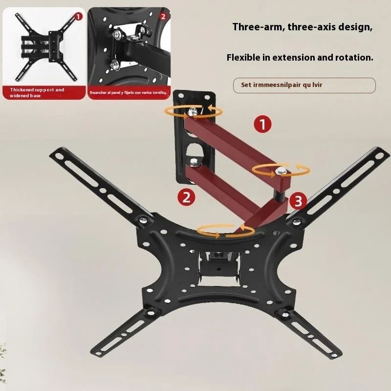 Universal Full Motion Retractable TV Wall Mount
