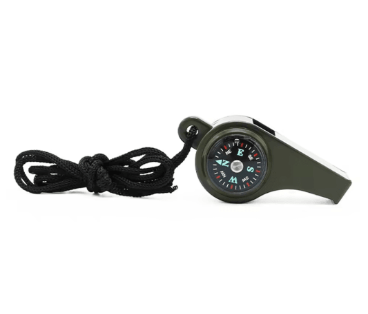 3in1 Emergency Safety Whistle Loud Survival Whistle with Mini Compass for Outdoor Adventures