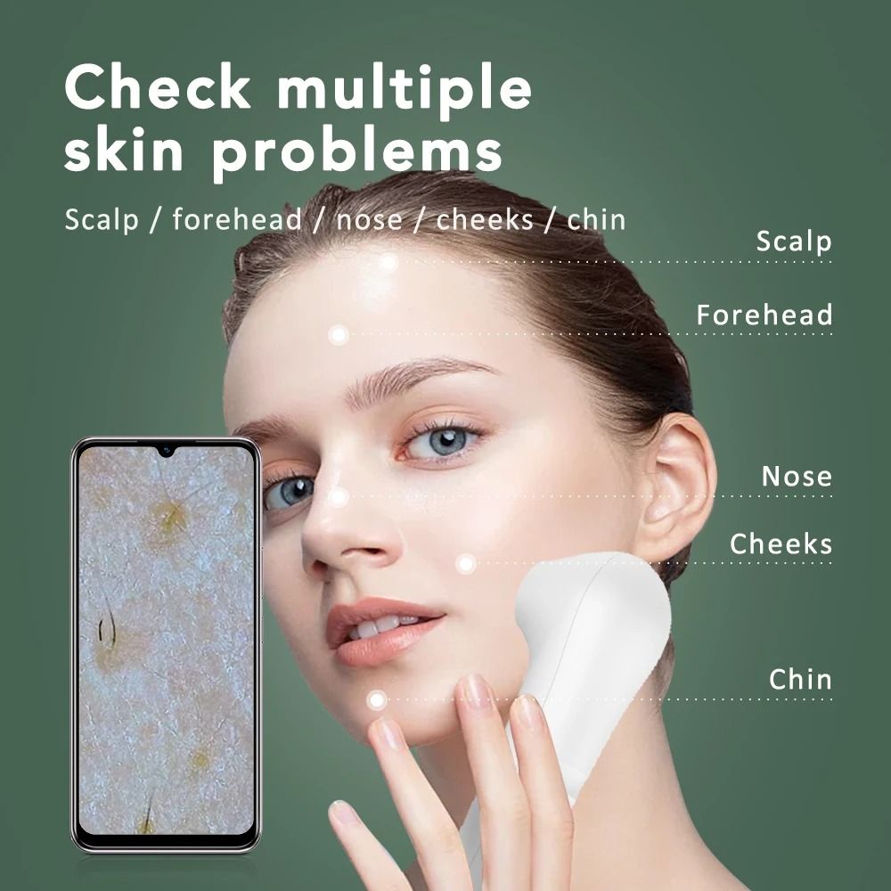 Wireless Scalp and Skin Analyzer with Phone and Tablet Connection
