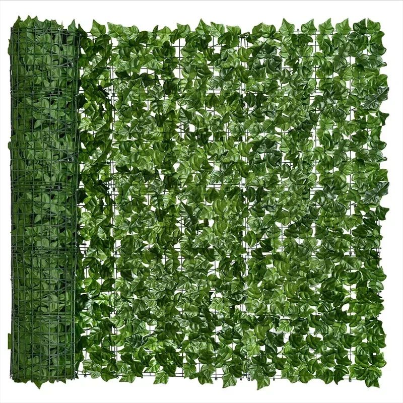 Artificial Ivy Fence Panel – Faux Green Leaf Privacy Screen for Garden & Balcony Decor