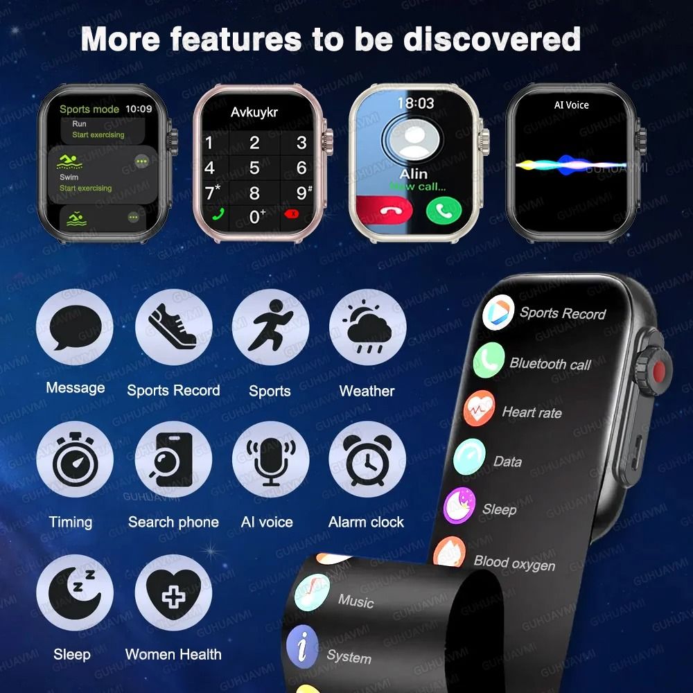 UltraSync AMOLED Smart Watch GPS Bluetooth Call Waterproof Fitness Watch